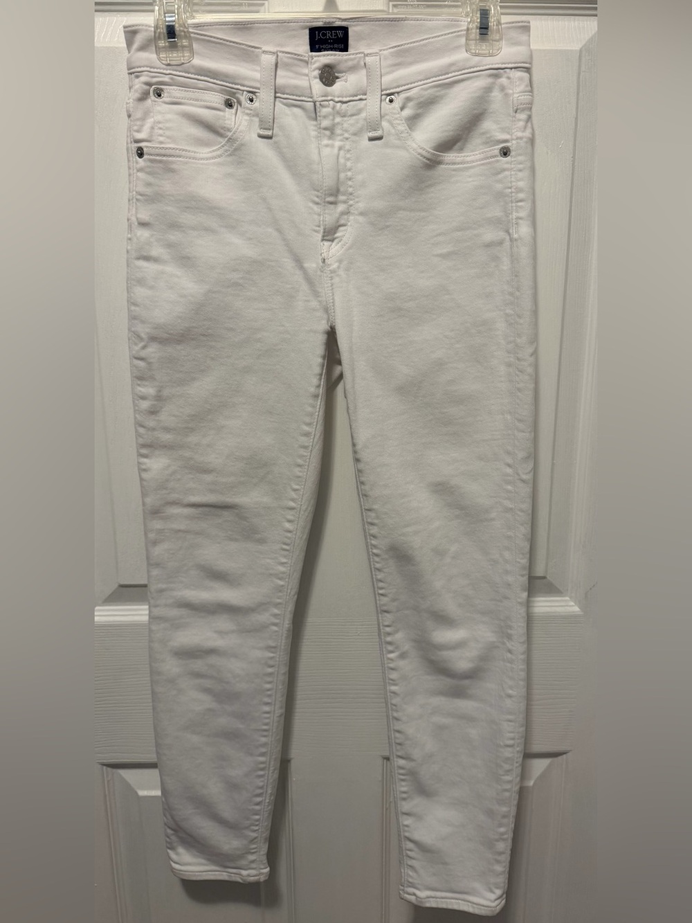 J. Crew 9” High-Rise White Skinny Jeans - Sz. 28P